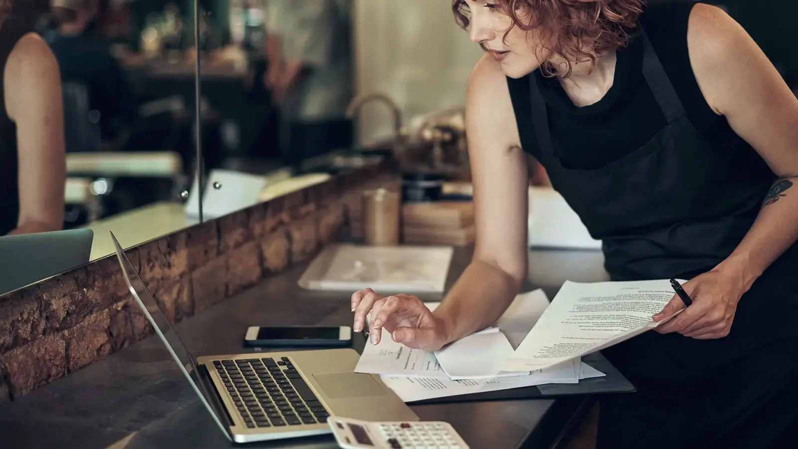 business woman on laptop